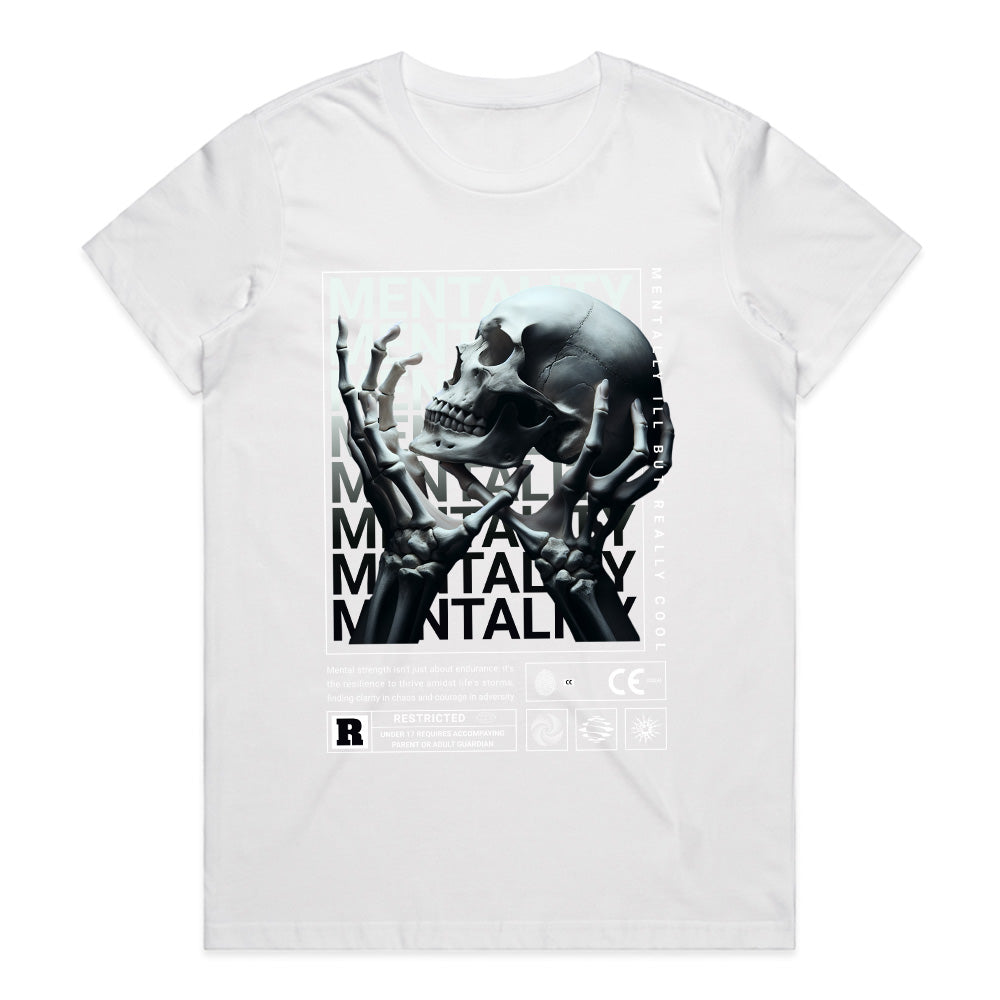 Grim Resilience: Mentality Skull Street Tee