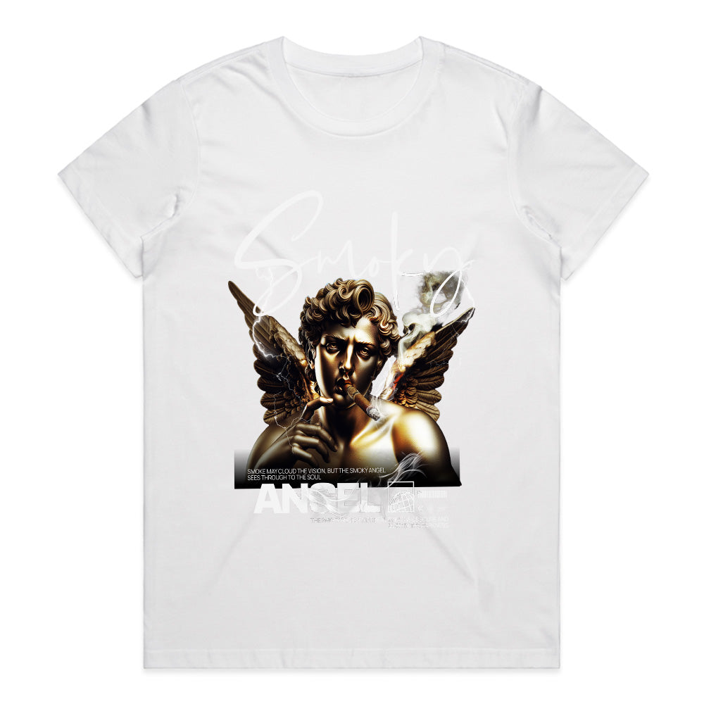 Smoky Angel: Rebel Cherub Streetwear Tee