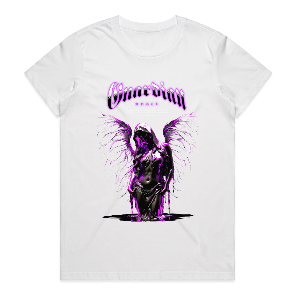 Shadowlight Guardian: Neon Angel Streetwear Tee