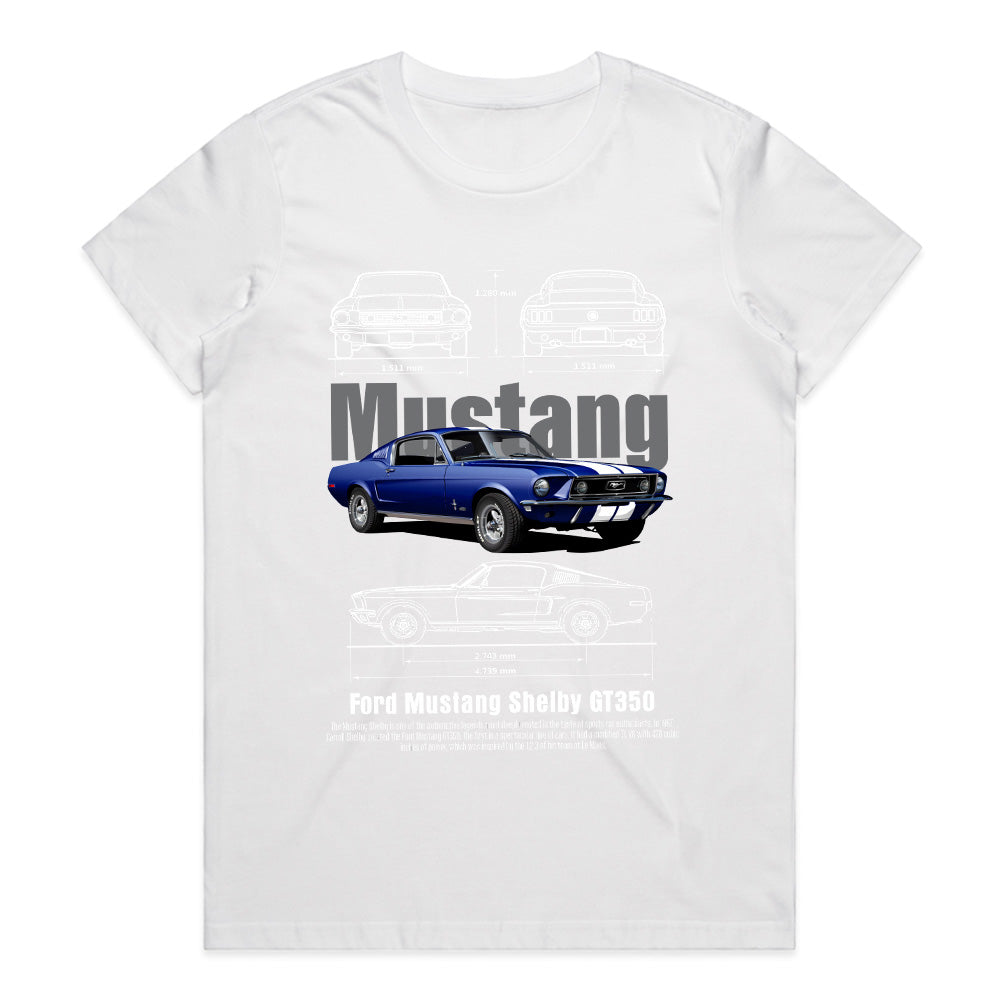 Ford Mustang Shelby GT350 Blueprint Edition | Classic Muscle Car T-Shirt