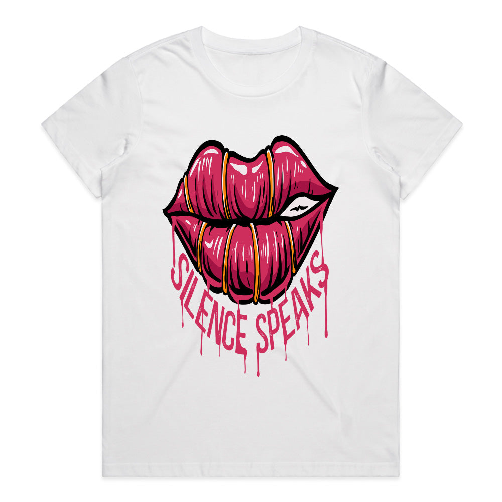 Silence Speaks: Bold Lips Statement Tee