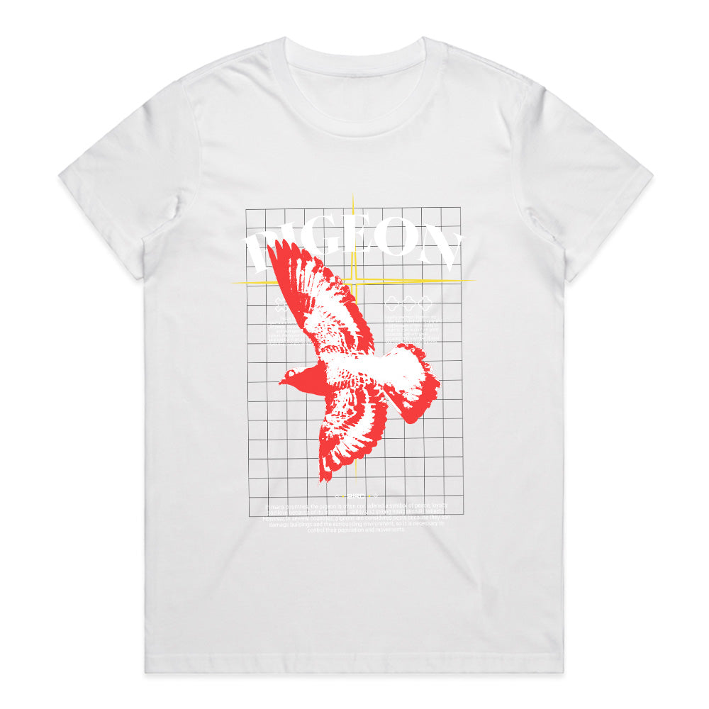 Urban Flight: Pigeon Grid Streetwear Tee