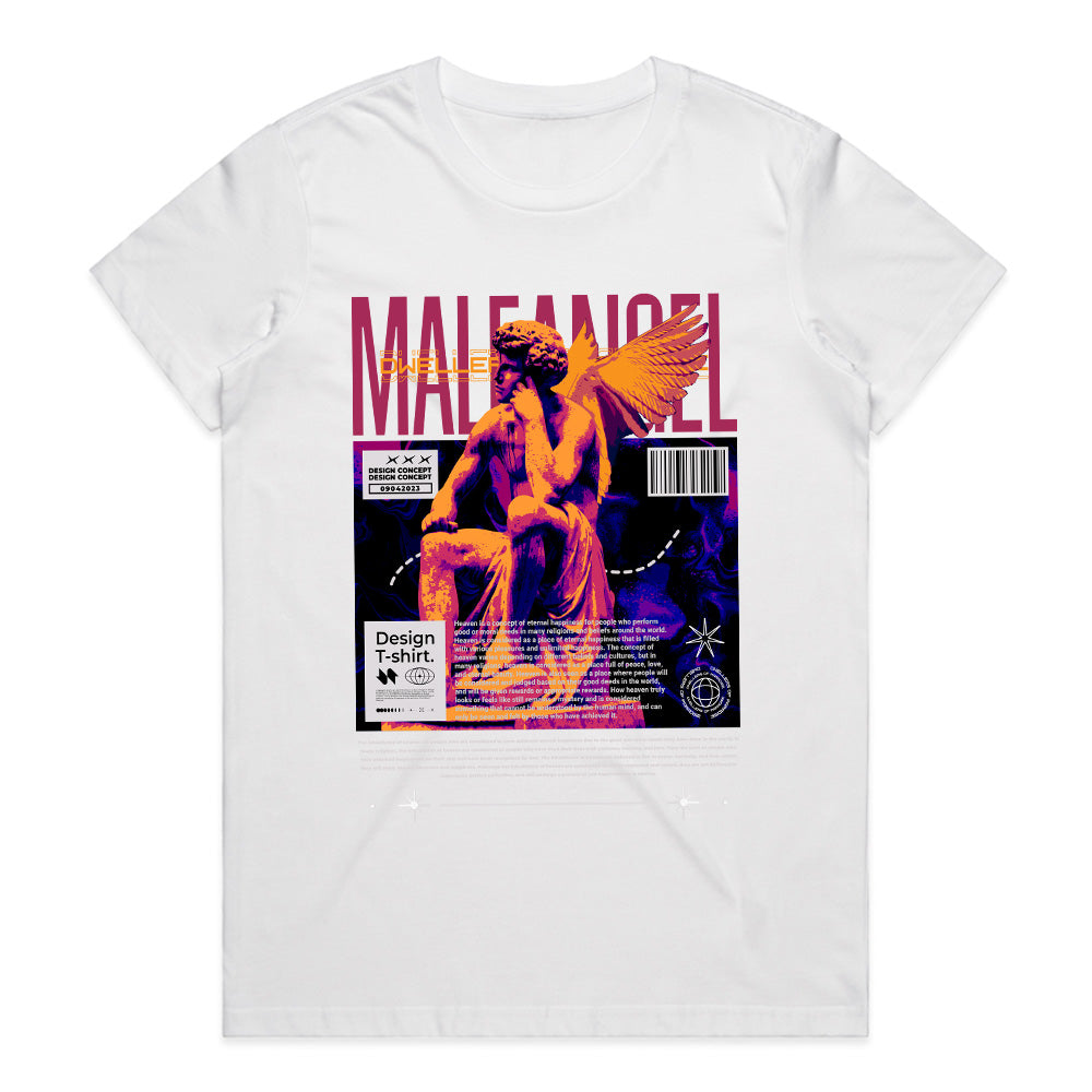 Male Angel: Neon Renaissance Streetwear Tee