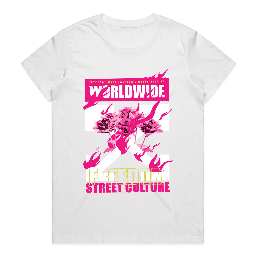 Worldwide Freedom: Street Culture Bloom Tee