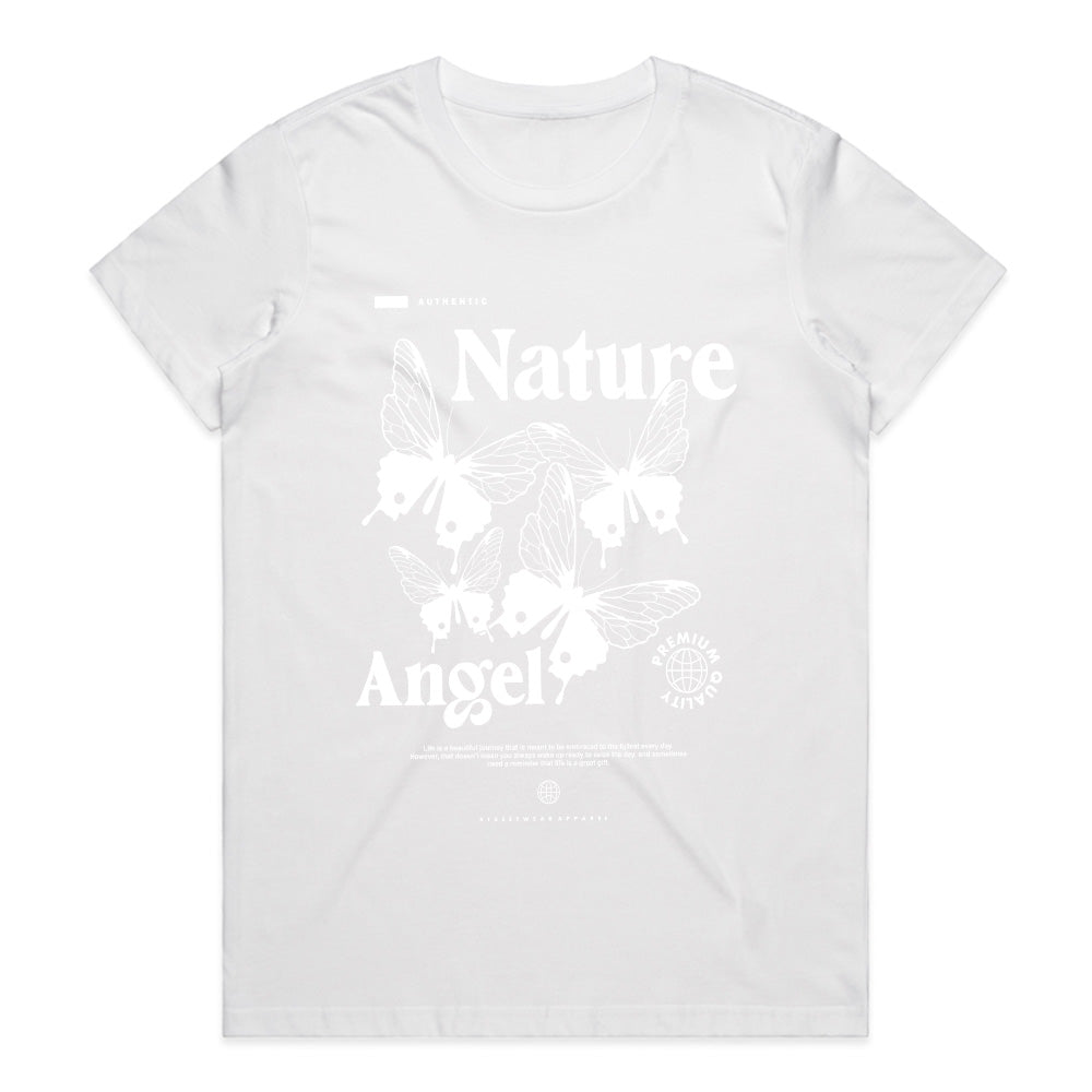 Nature Angel: Monochrome Butterfly Essence Tee