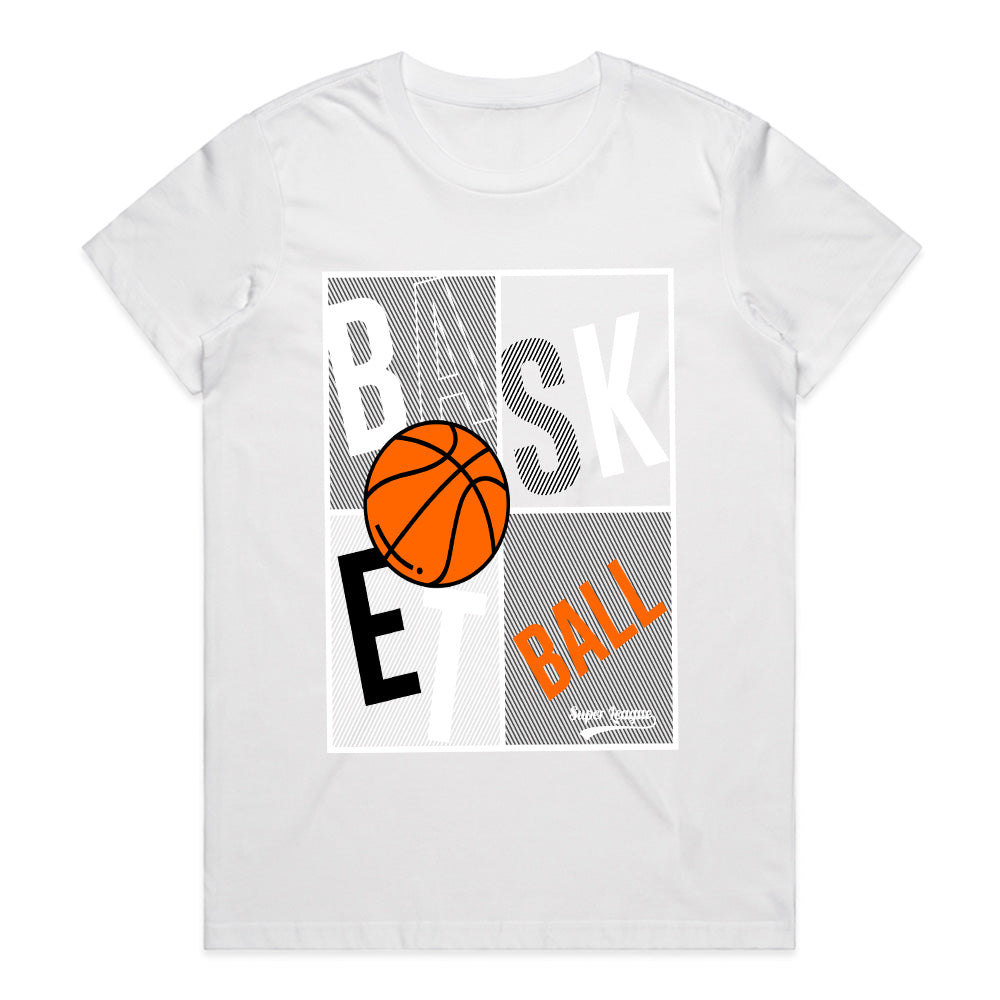 Hoop Hustle: Retro Graphic Basketball Tee