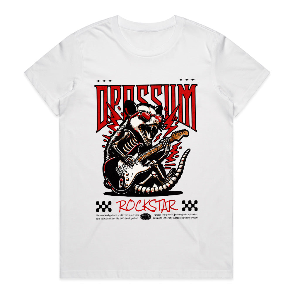 Riff-Ripping Opossum Rockstar Tee