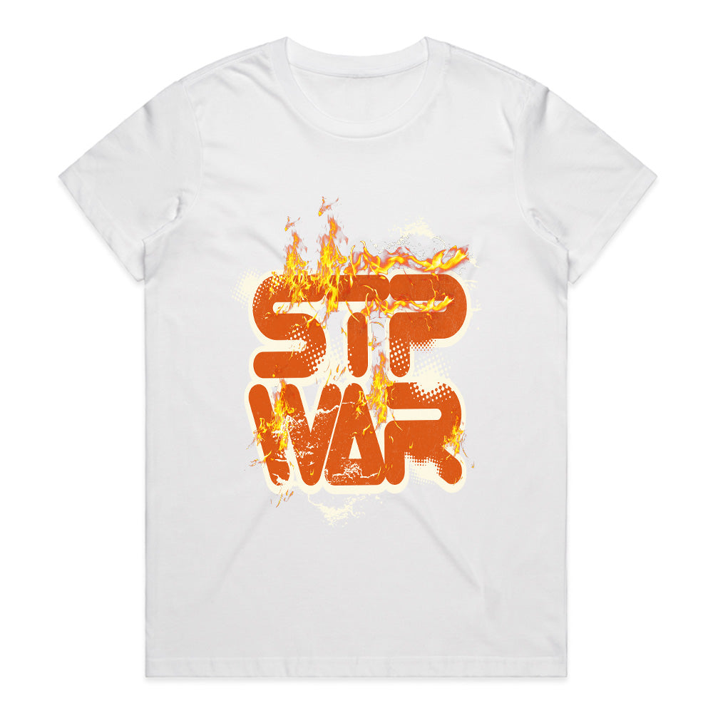Ignite Peace: Stop War Flame Tee