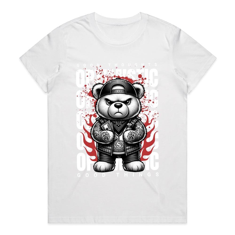 Hustle Bear: Optimistic Swagger Tee