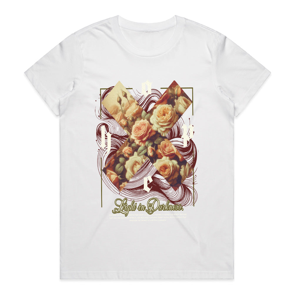 Floral Cross: Light in Darkness Hope Tee