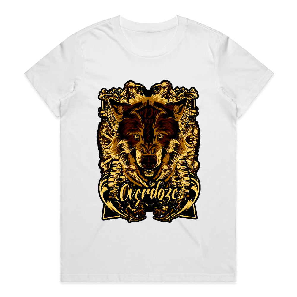 Savage Overdose: Golden Alpha Wolf Tee