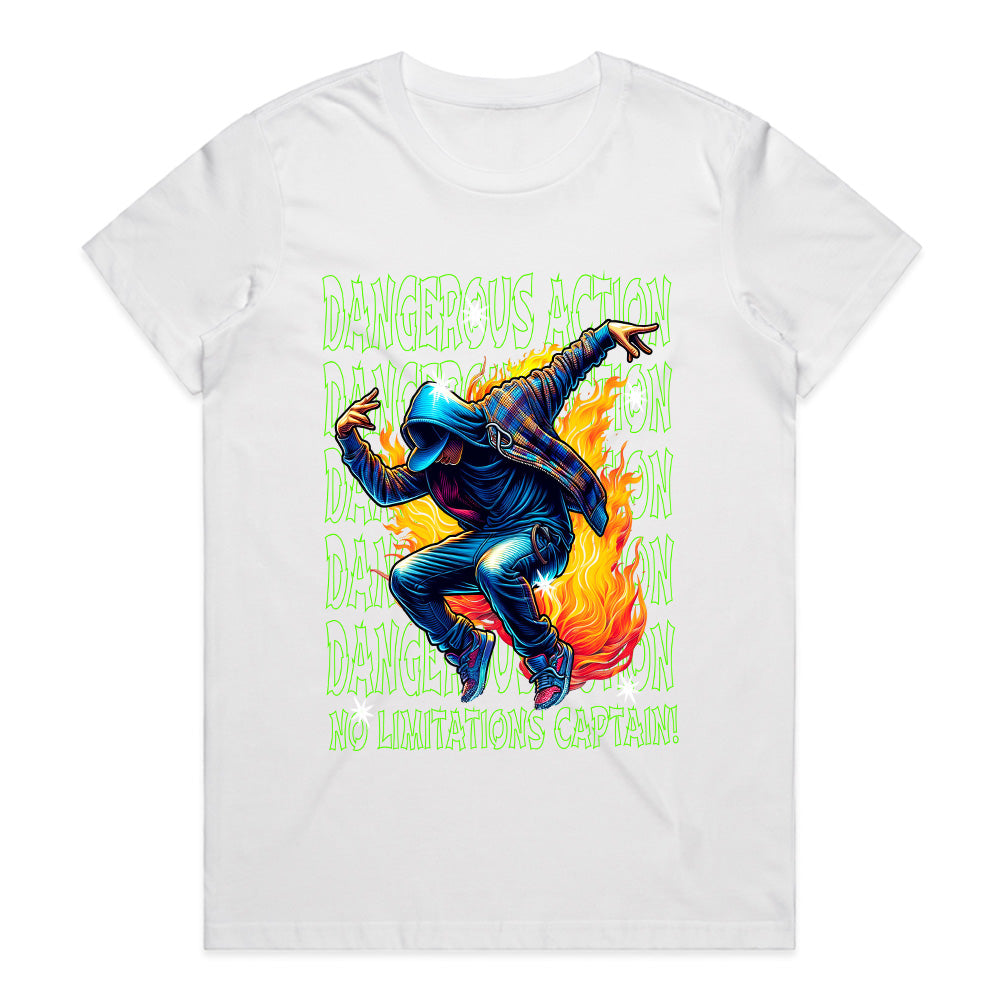 Inferno Hustle: Dangerous Action Street Tee