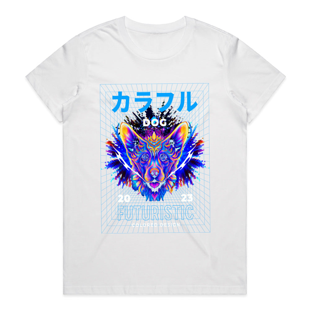 Neon Prism Pup Tee