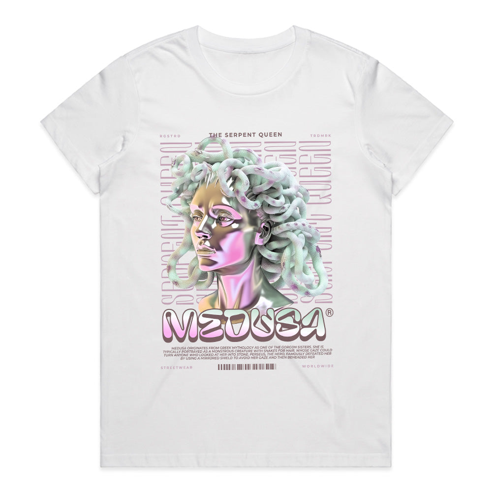 Serpent Queen: Neon Medusa Streetwear Tee