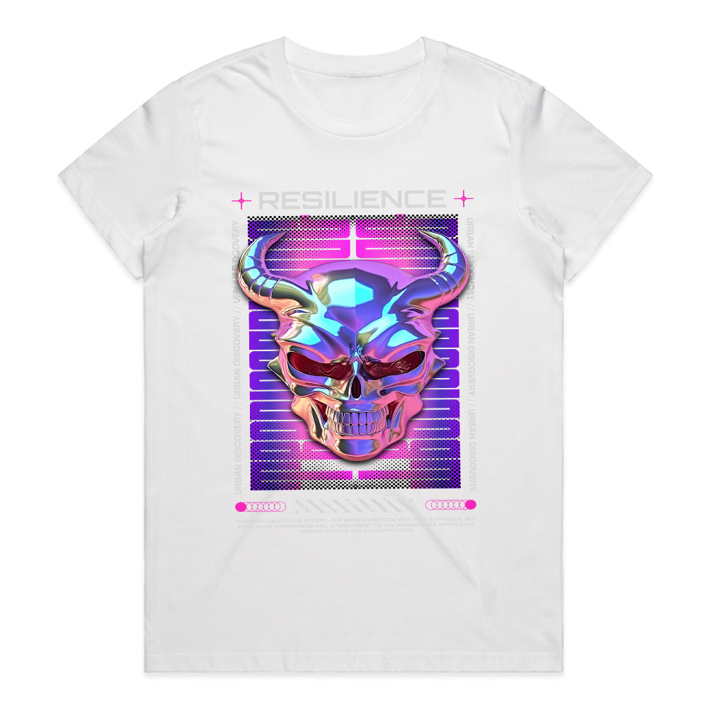 Neon Resilience: Cyber Skull Reign