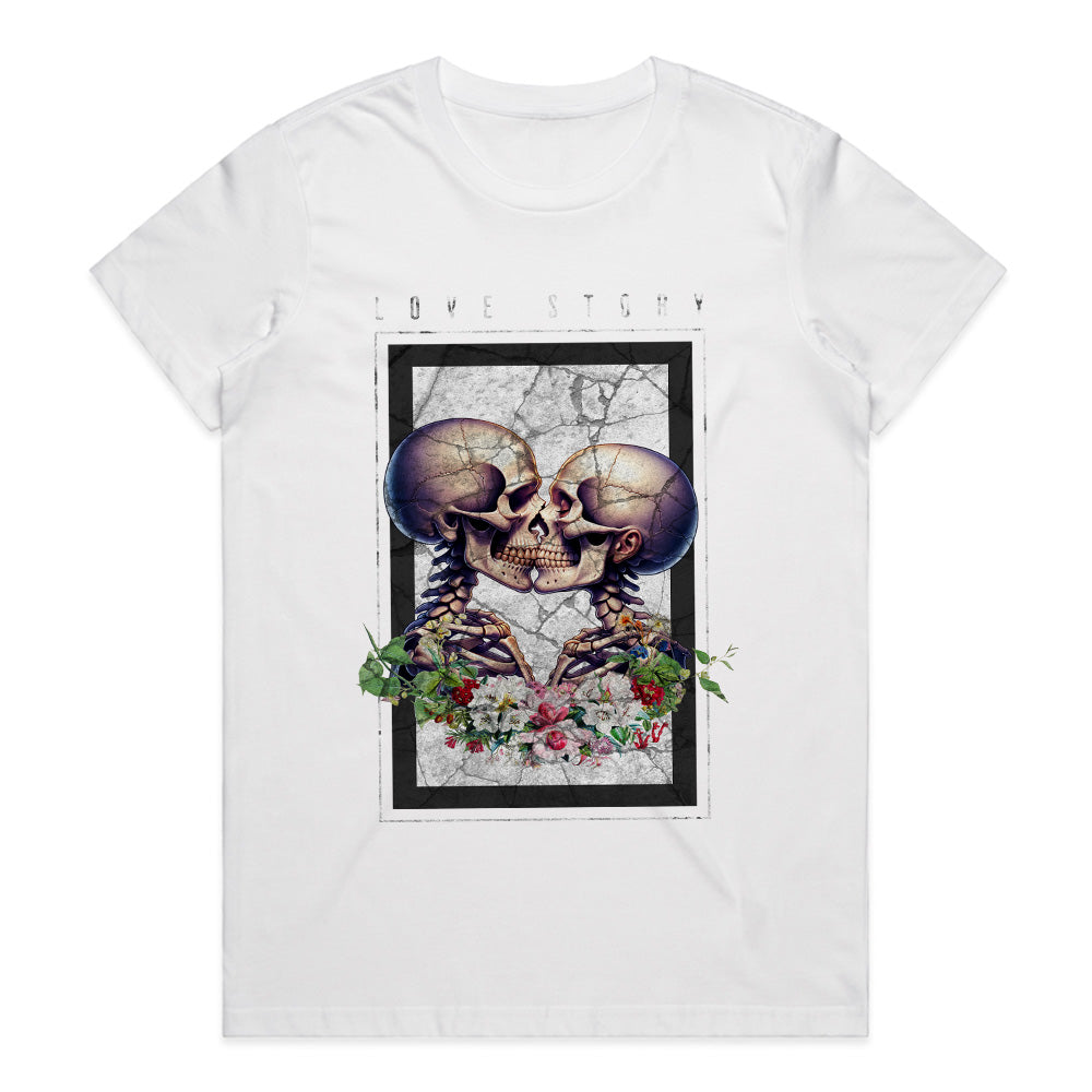 Eternal Love: Skeleton Kiss Art Tee
