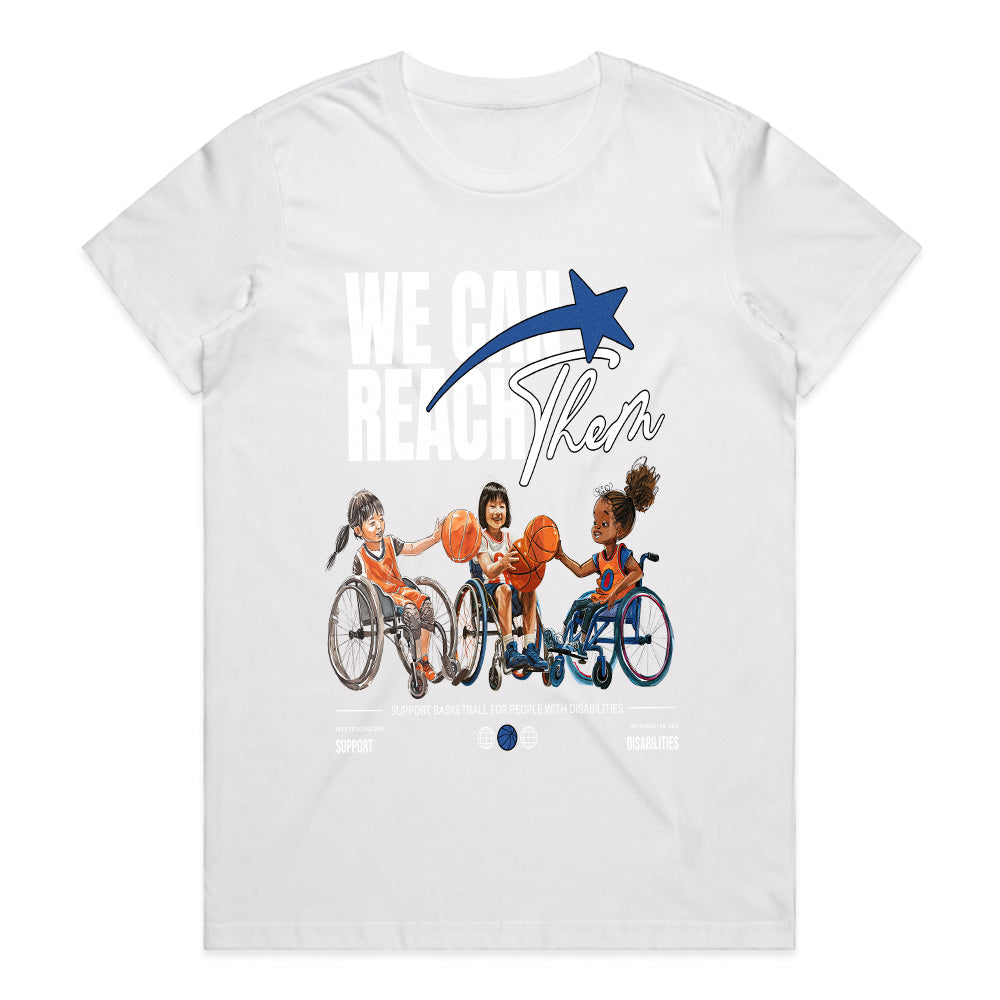 Reach Beyond Limits: Disability Empowerment Basketball Tee