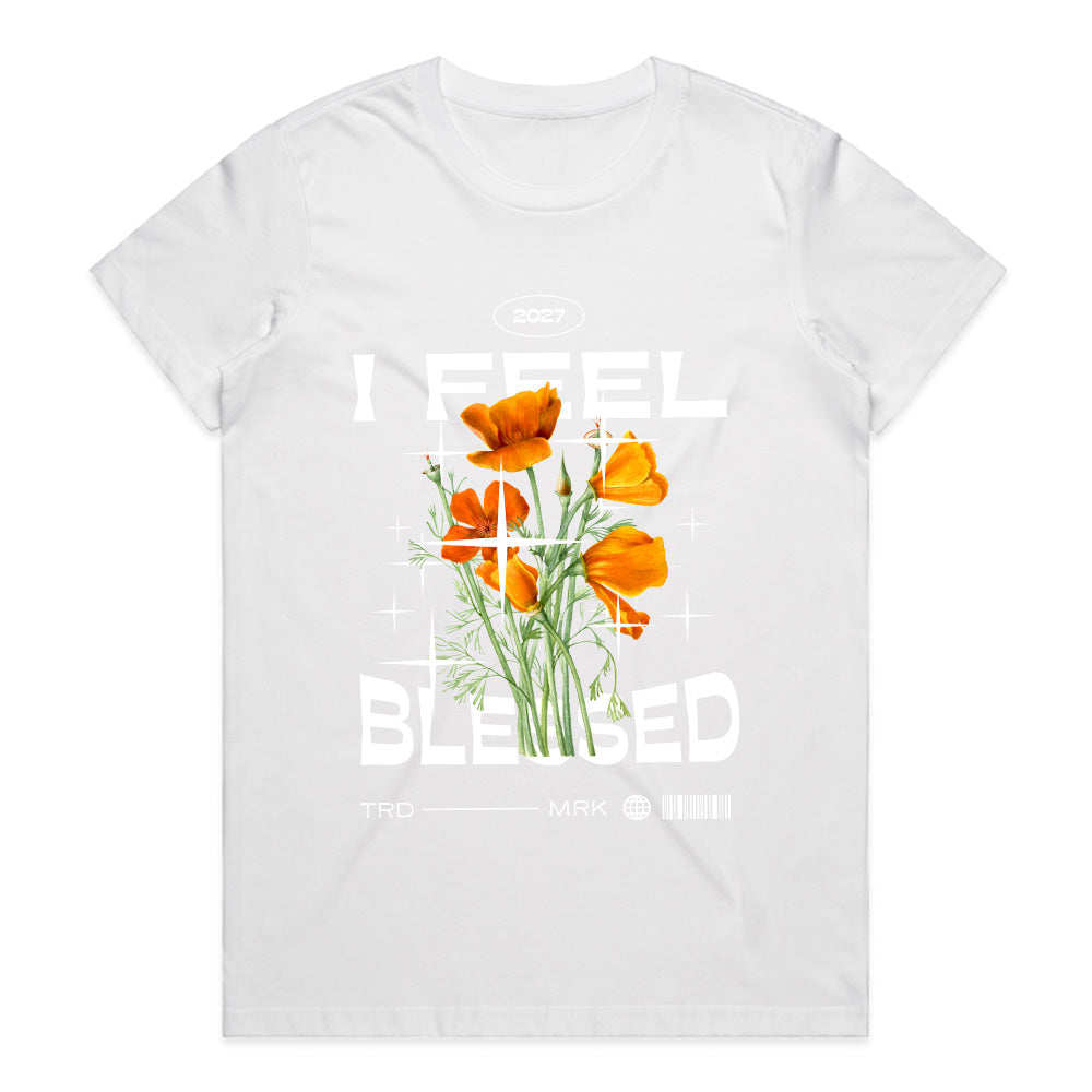 Blessed Bloom: Gratitude in Full Color Tee