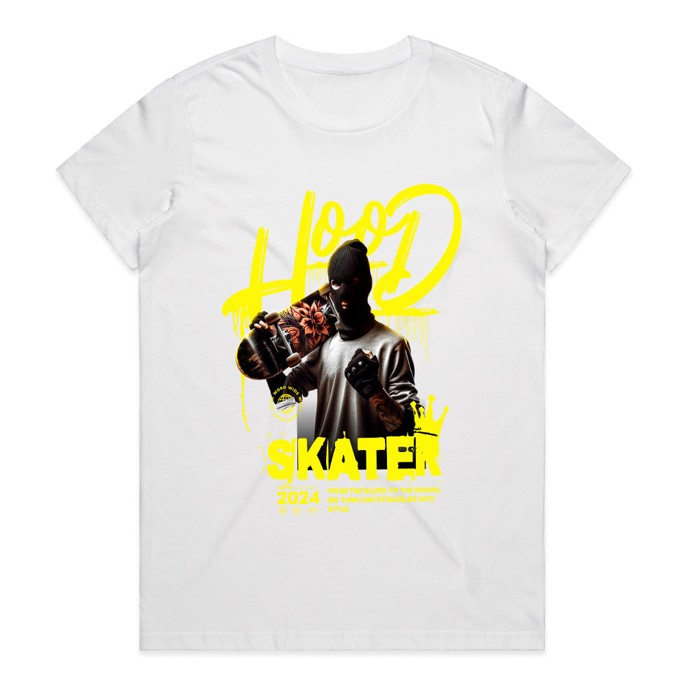 Hood Skater: Urban Warrior Streetwear Tee
