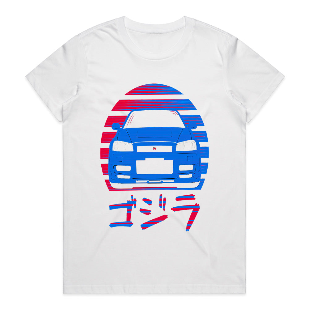 R34 Neo Godzilla: Vaporwave Skyline Edition