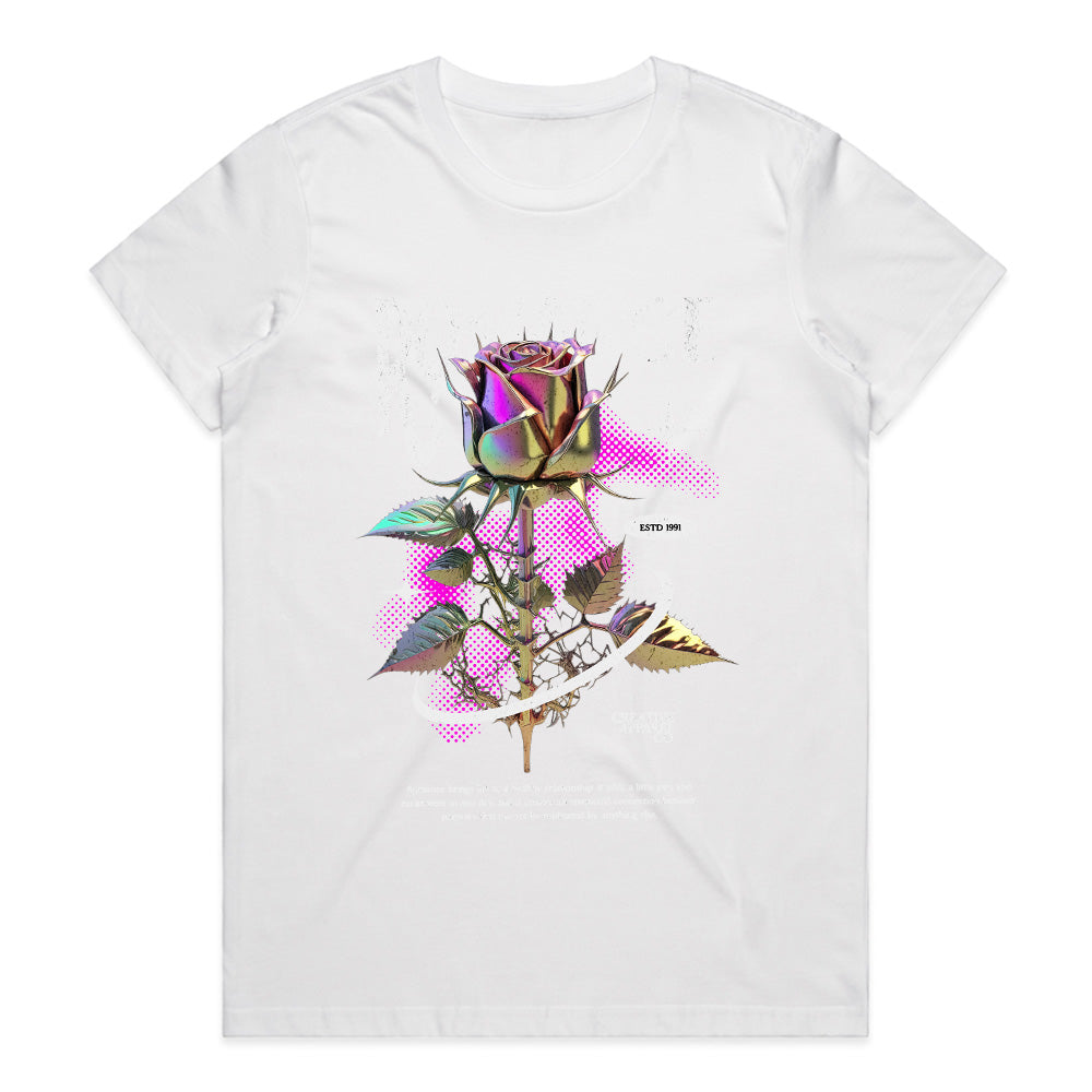 Vibrant Rose Graphic Tee