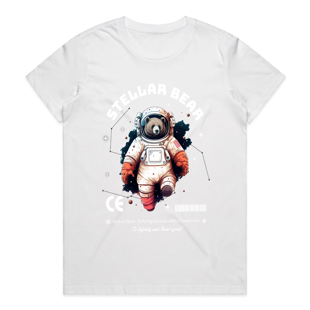 Stellar Bear" Astronaut Space Explorer Graphic Tee