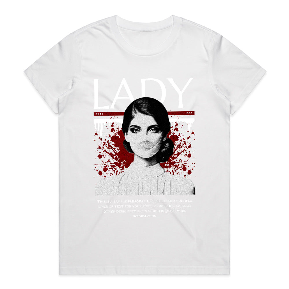 Masked Elegance: Gothic Lady Statement Tee