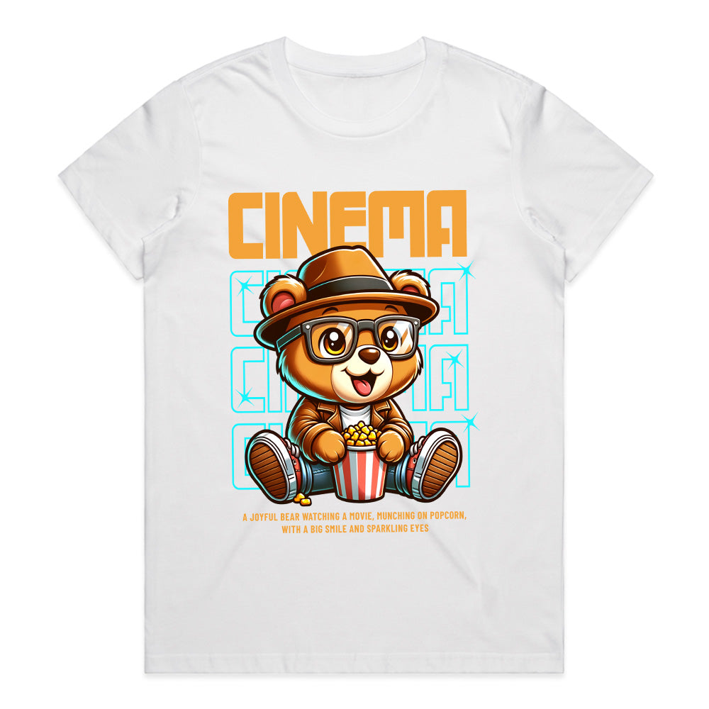 CineBear Delight: Movie Night Tee