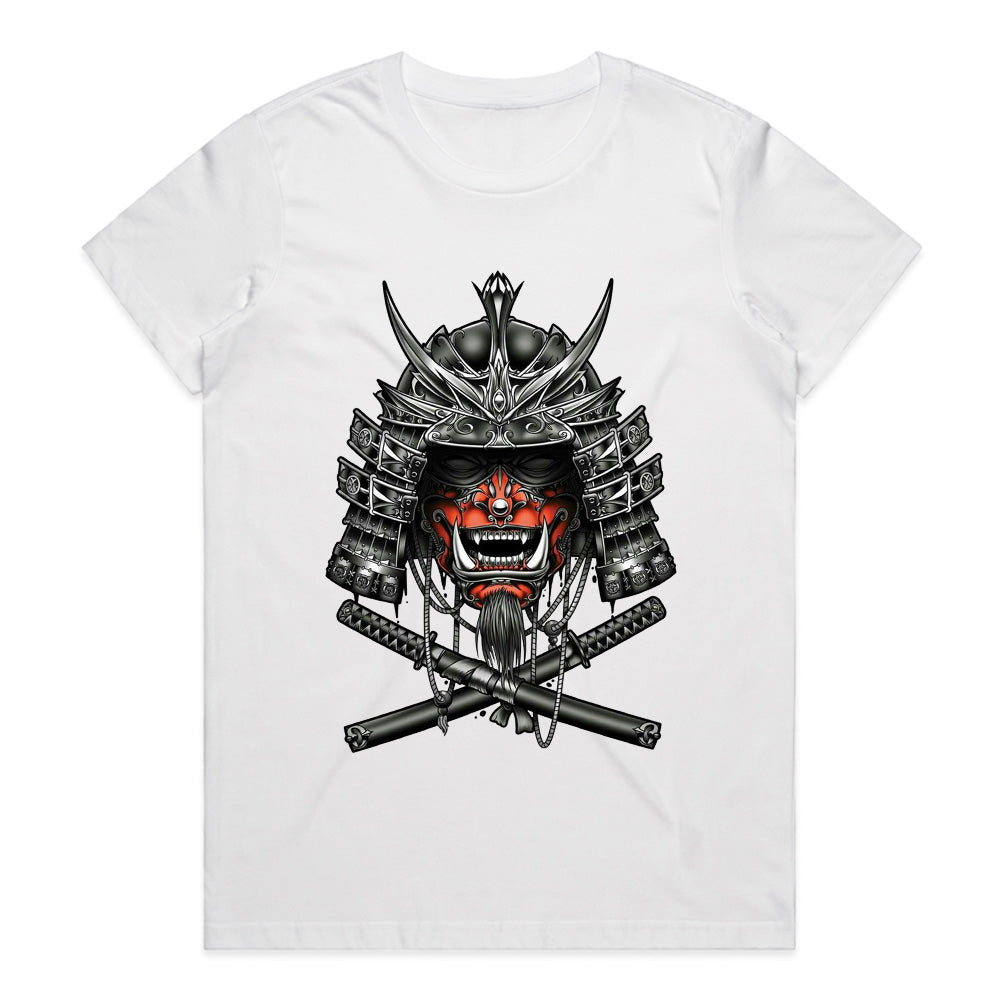 Wrathful Ronin: Crimson Oni Samurai Tee