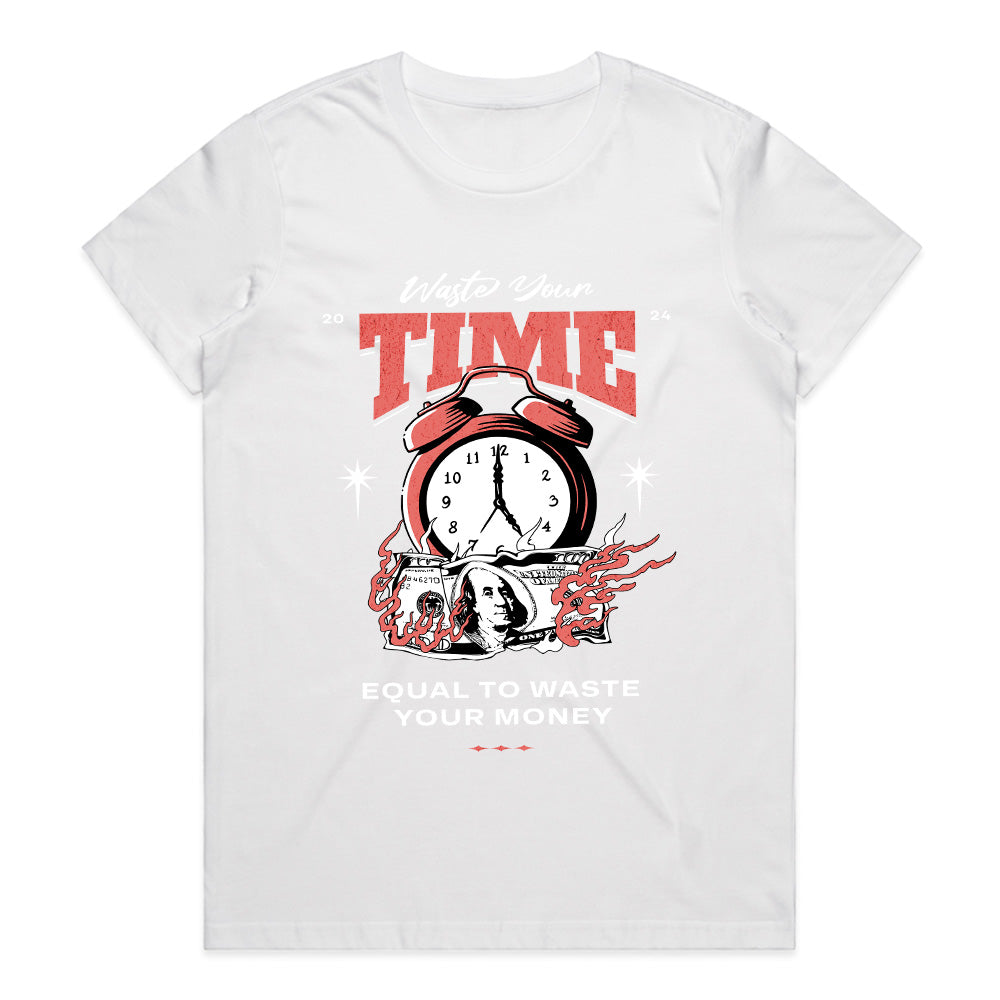 Clockburn Hustle: Waste Time, Waste Money Tee