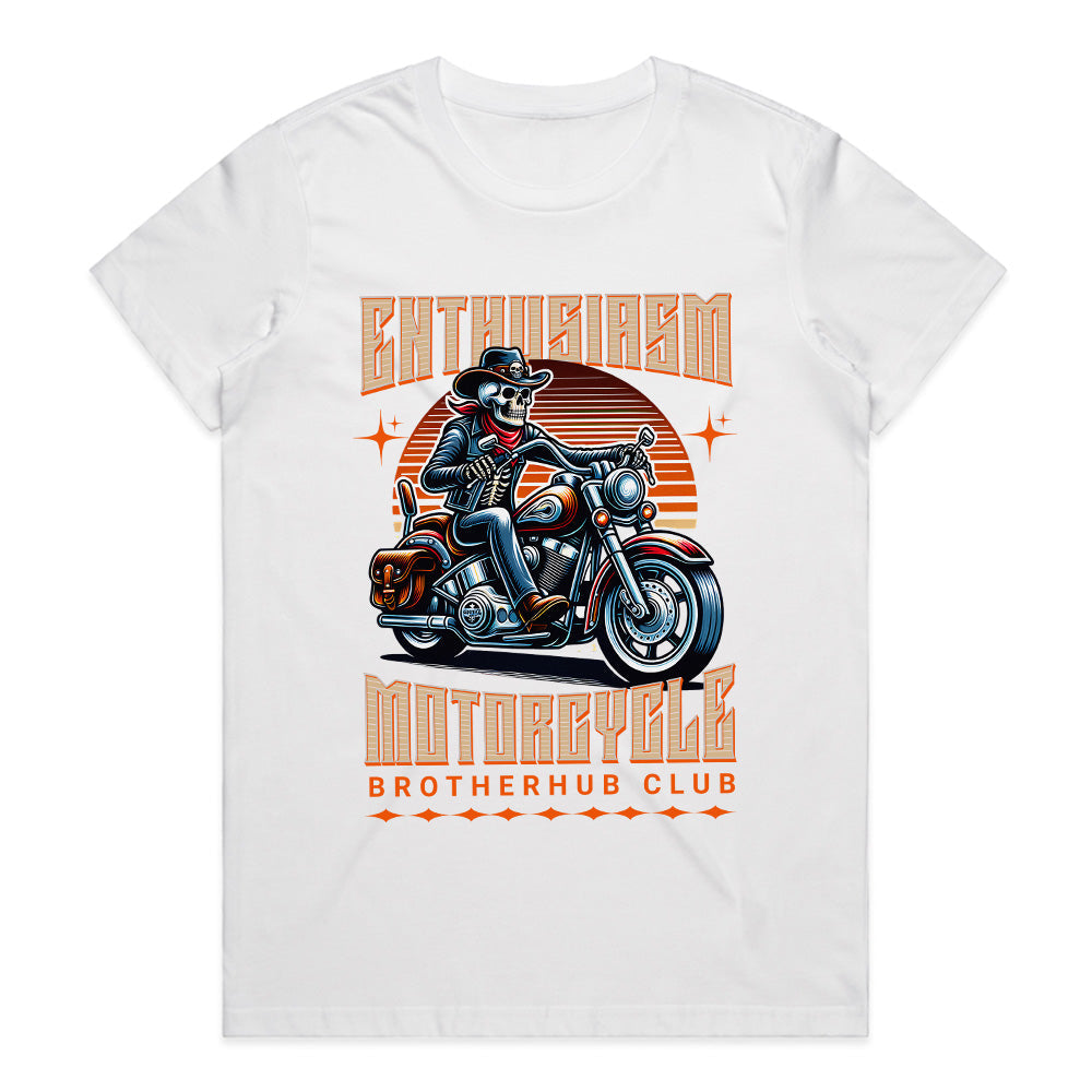 Enthusiasm Motorcycle Brotherhood Club Tee – Ride with Passion!