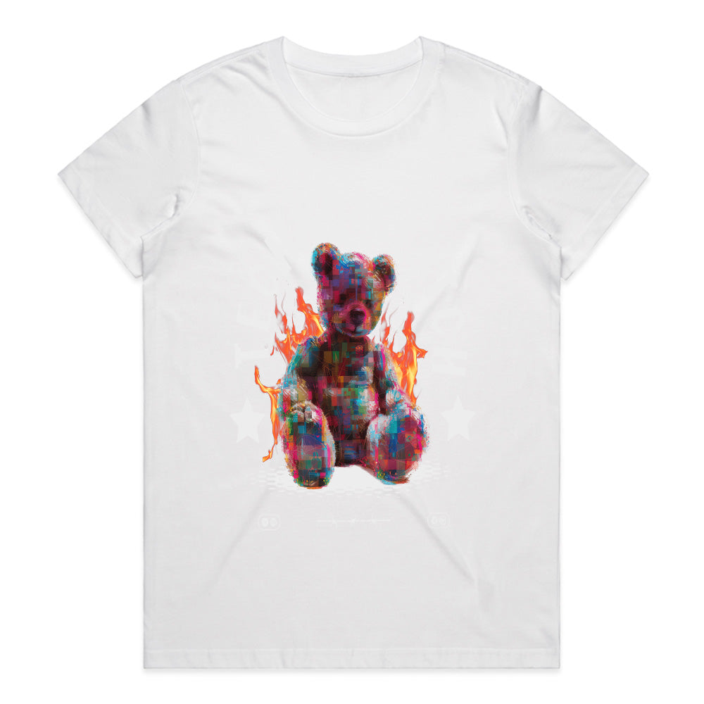 Techno Glitch: Burnt Reality Bear Tee