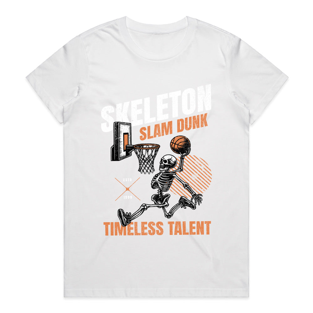 Timeless Dunk: Skeleton Slam Classic Tee