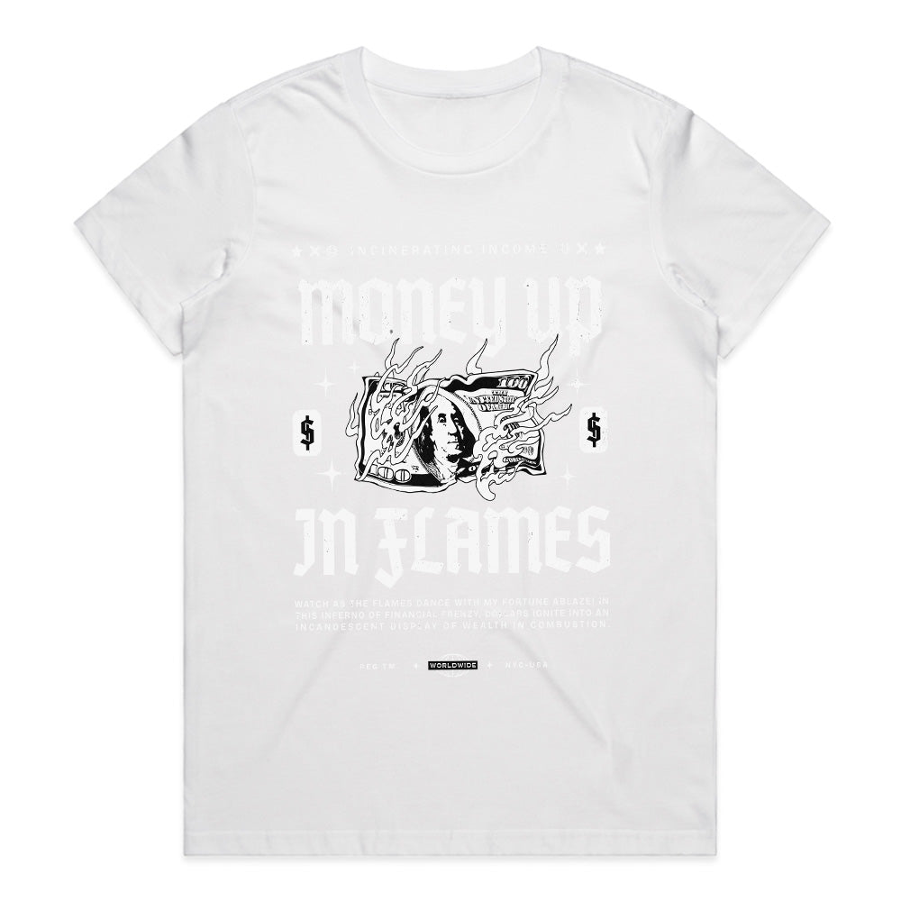 Money Up in Flames – Wealth Burn Edition Tee