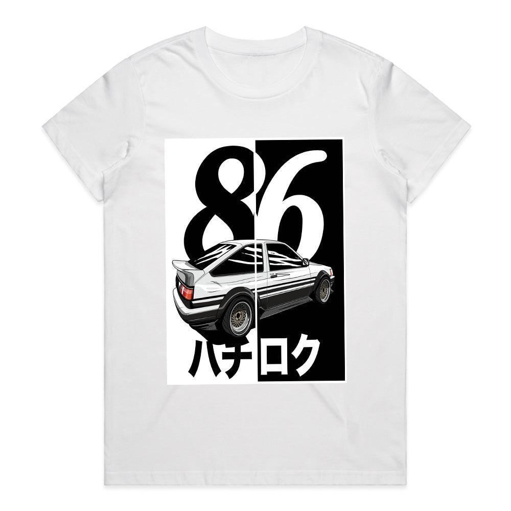 AE86 Hachiroku JDM Legend Split Design T-Shirt