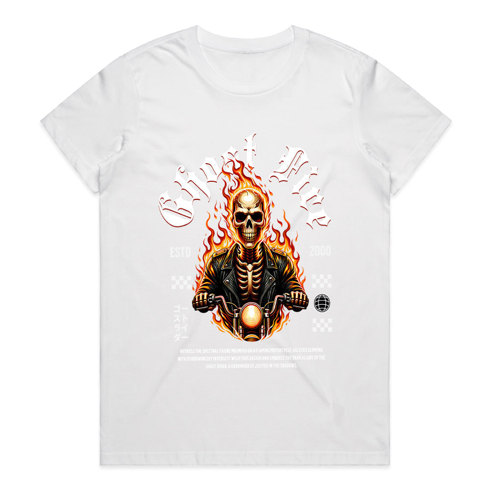 Ghost Fire Biker T-Shirt – Ride the Flames, Rule the Night