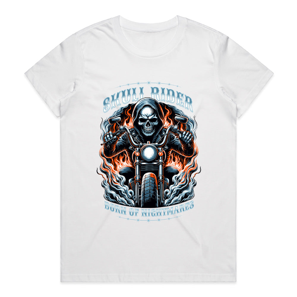 Skull Rider Biker T-Shirt – Born of Nightmares, Built for Speed