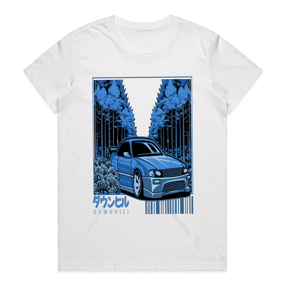 Downhill Touge Racer T-Shirt – Night Drift Forest Run Edition