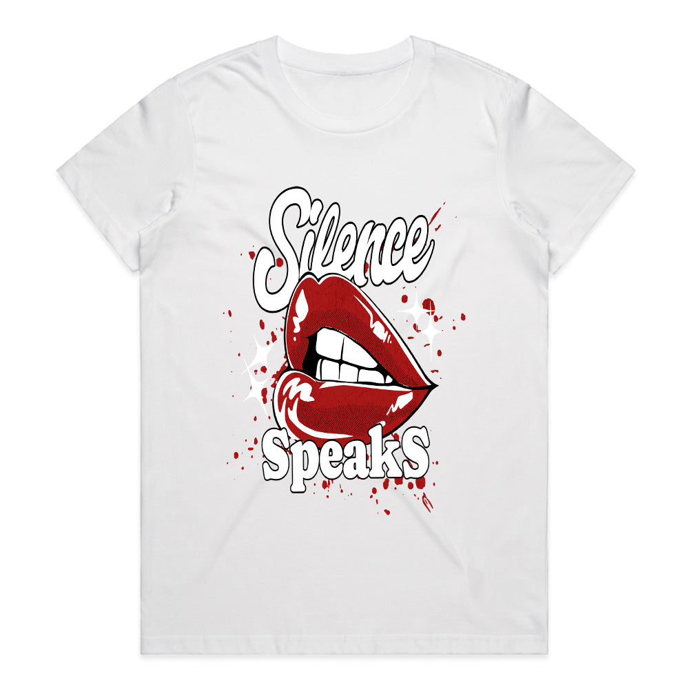 Silence Speaks: Bold Lip Statement Tee