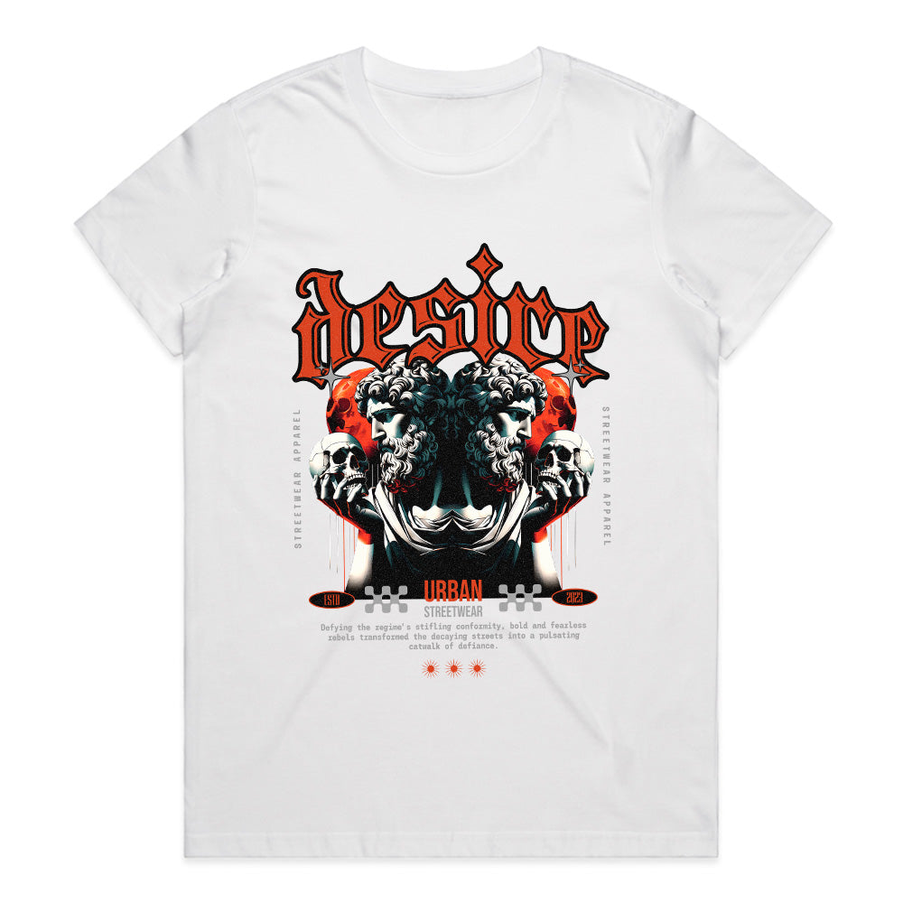 Desire Rebellion: Urban Gothic Streetwear Tee