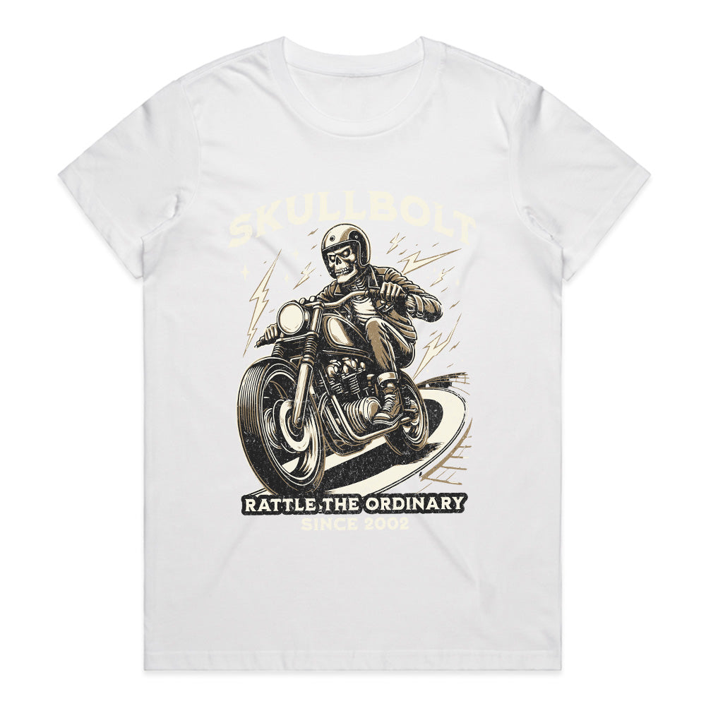 Skullbolt Biker T-Shirt – Rattle the Ordinary, Ride the Thunder