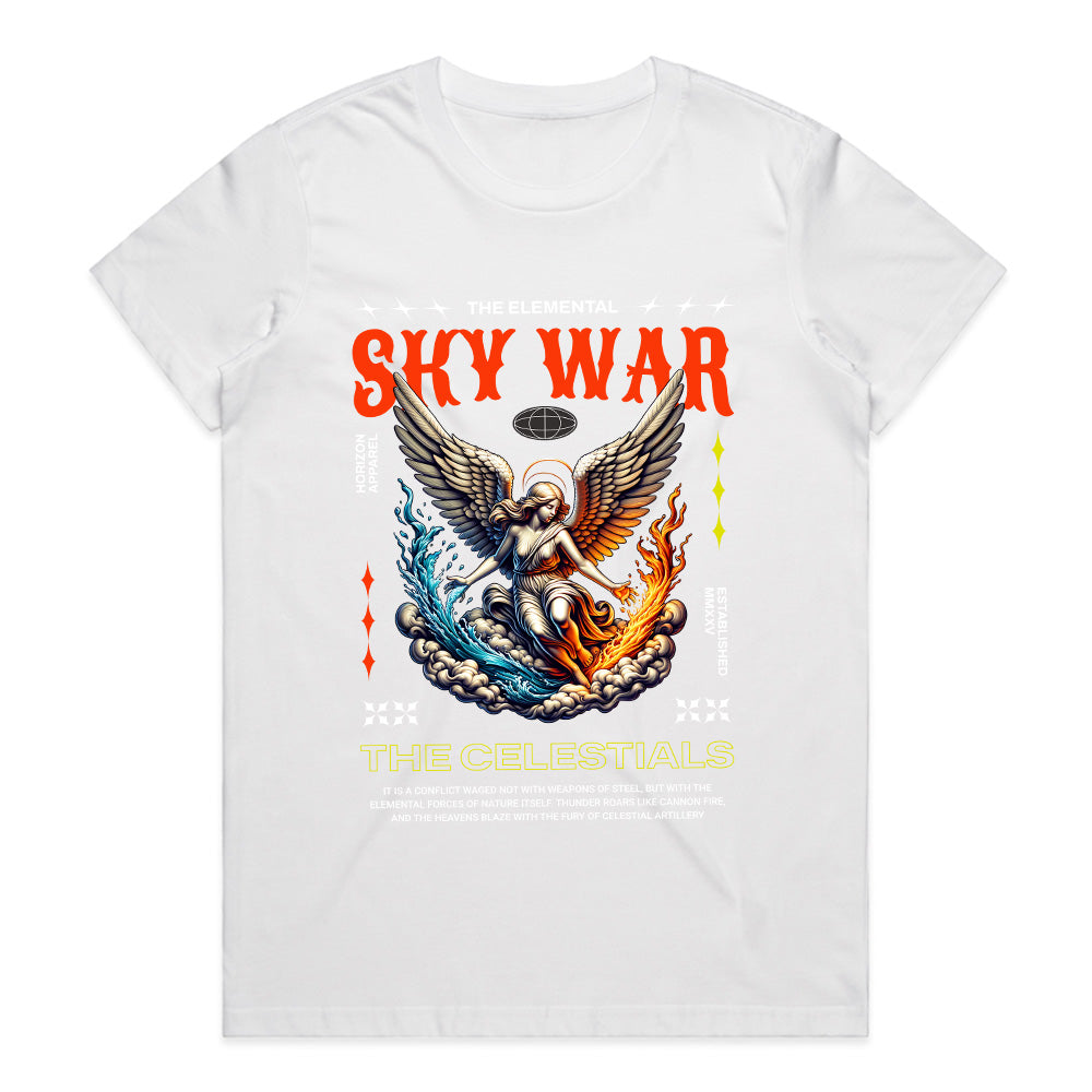 Celestial Clash: Elemental Sky War Tee