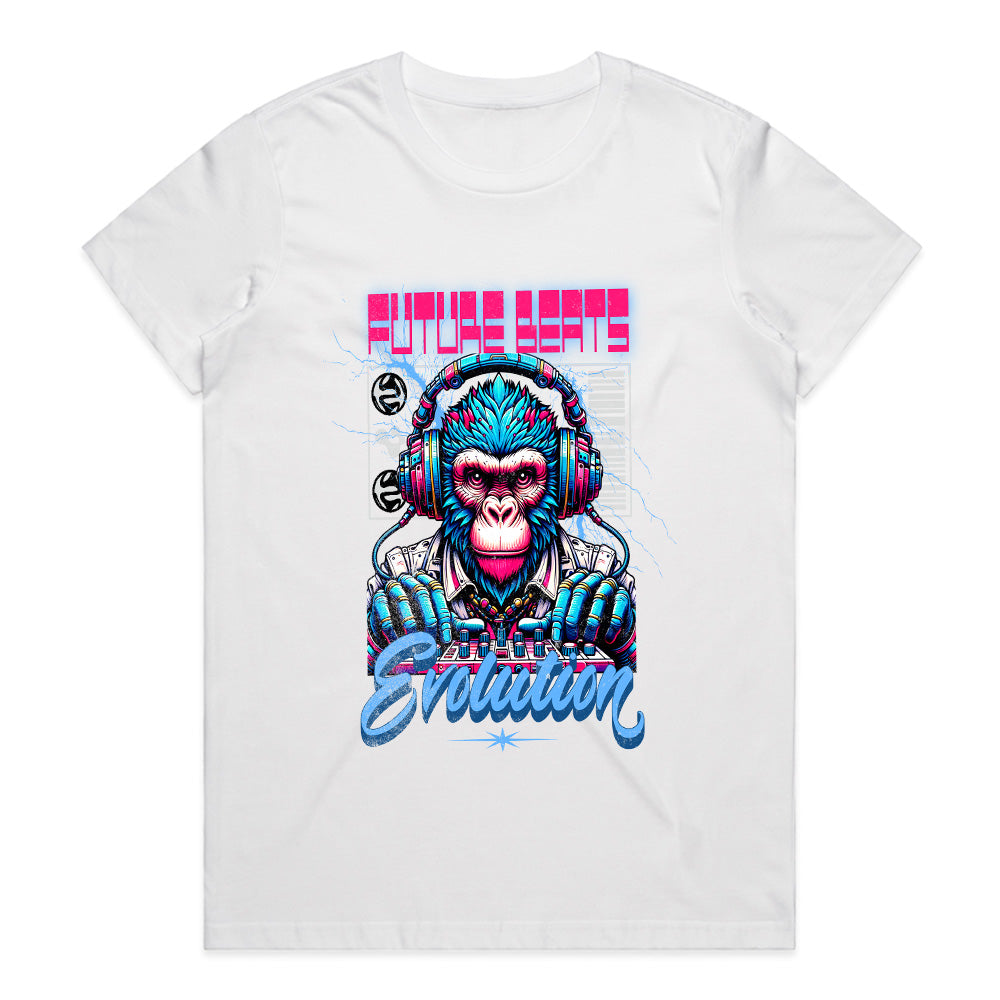 Future Beats Evolution" Neon DJ Ape Tee