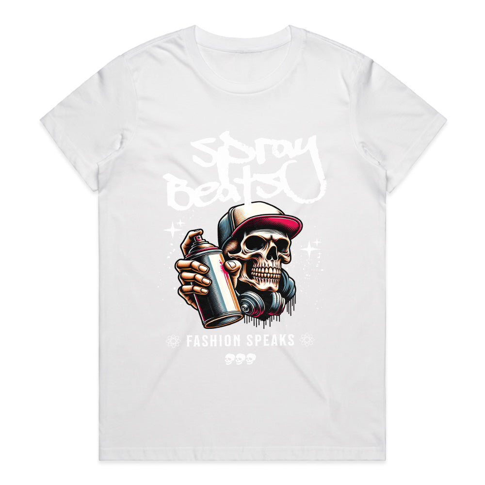 Spray Beats" Graffiti Skull Tee