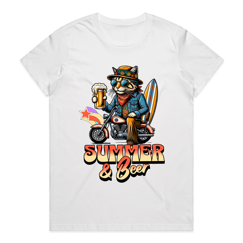 Summer & Beer Biker T-Shirt – Ride, Relax & Enjoy the Vibes