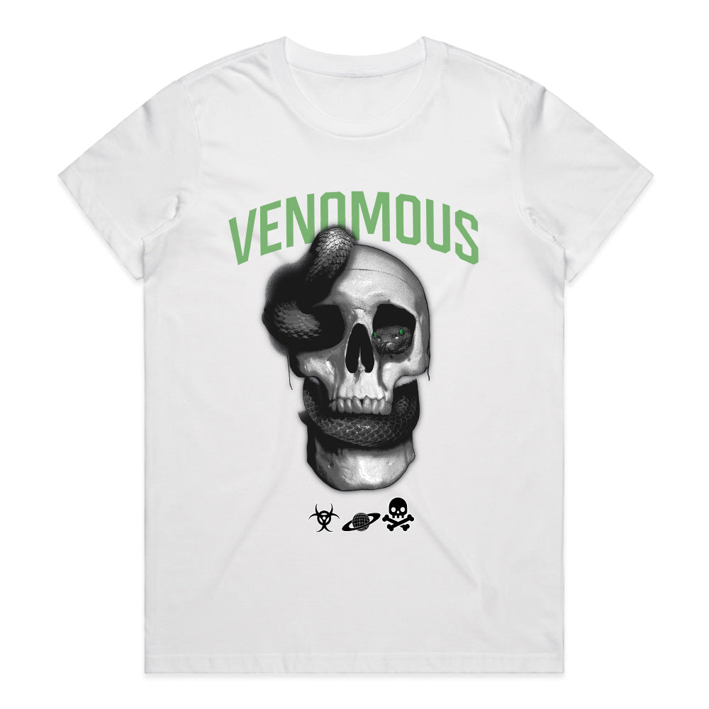 Venomous Embrace: Serpent & Skull Strike Tee