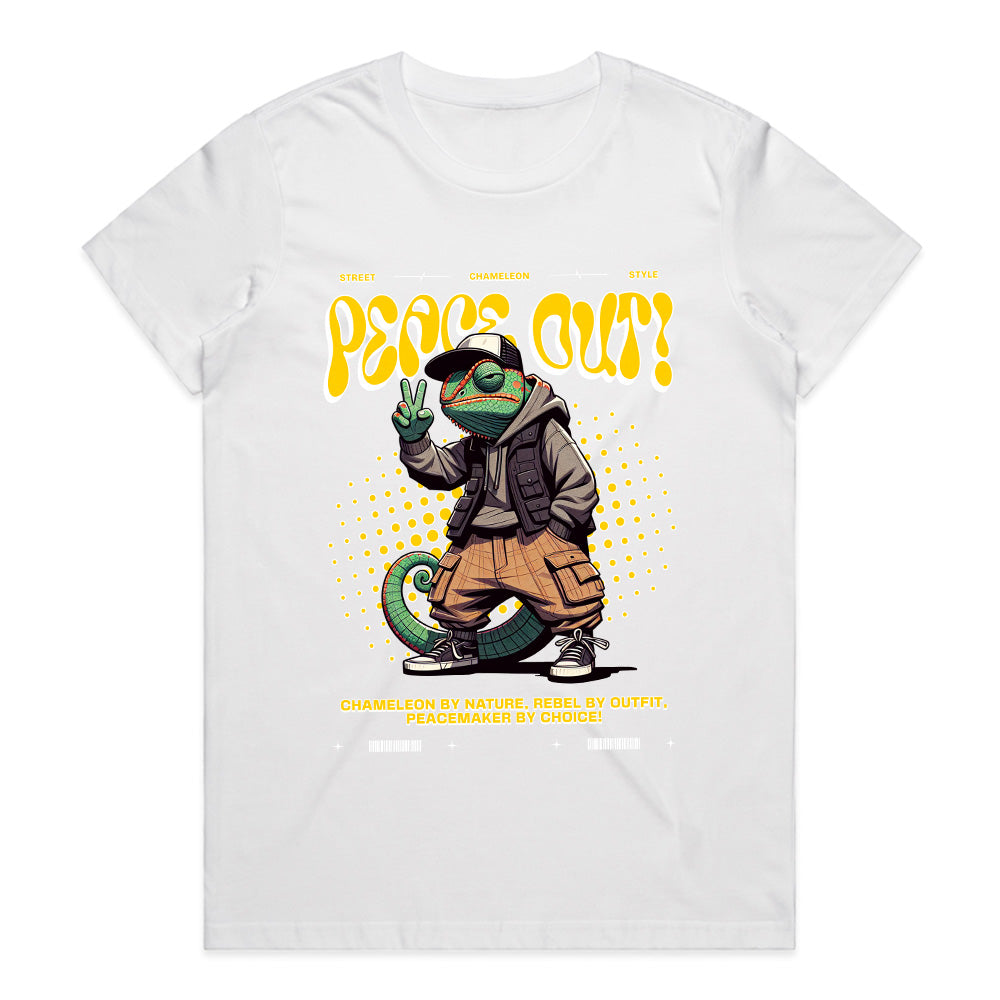 Urban Chameleon: Peace Out Lizard Tee
