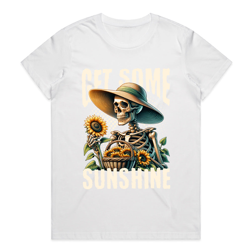 Sunlit Bones: Get Some Sunshine Skeleton Tee