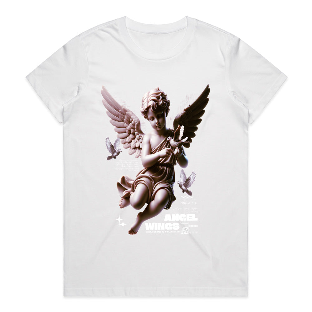 Heaven’s Whisper: Angel Wings Serenity Tee