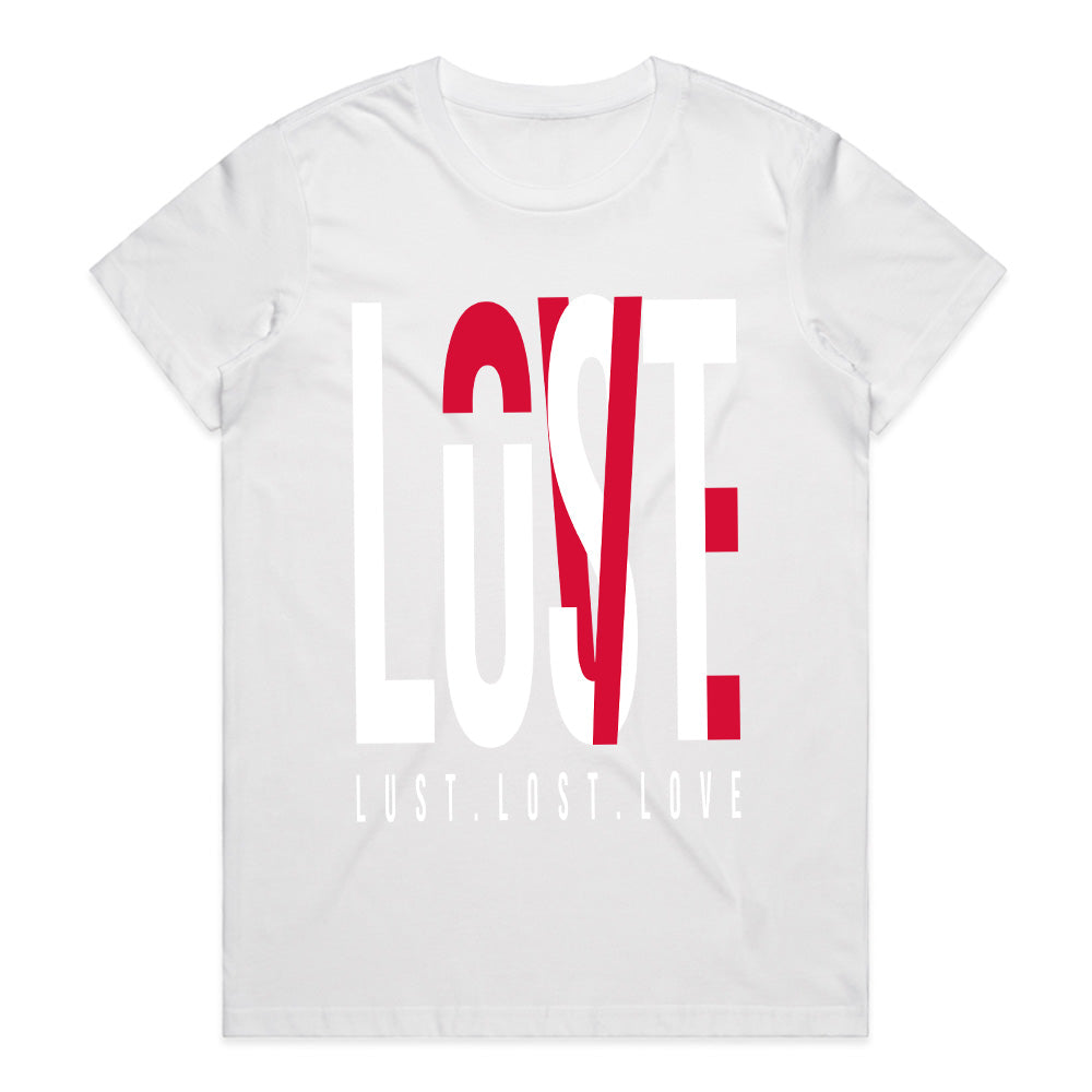 Lust Lost Love Anarchy Text Tee